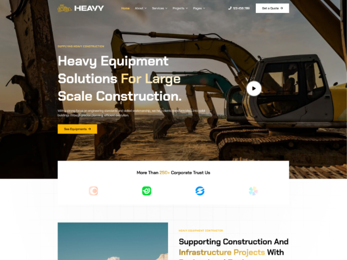 WordPress Premium Theme Perfect For Construction Building